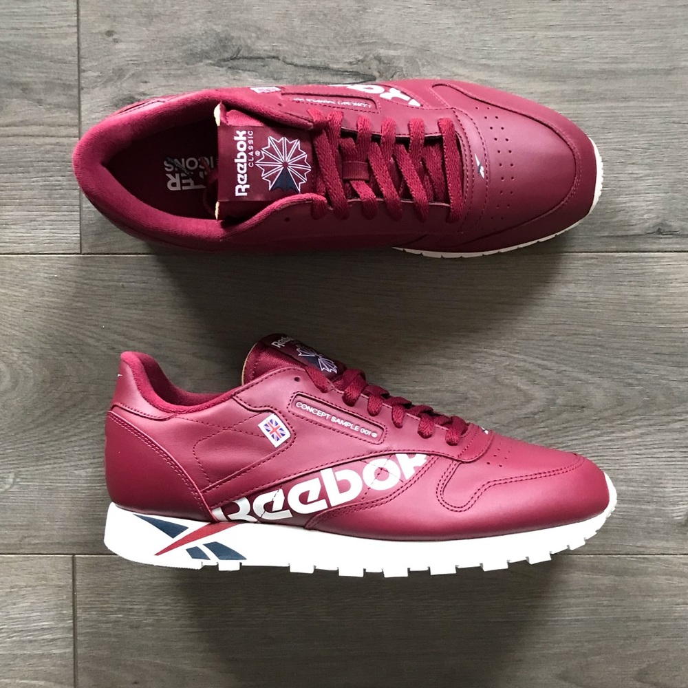 Rare Alter Icons Premium Reebok Concept Sample 001 Maroon Cream Sneaker Size 11.